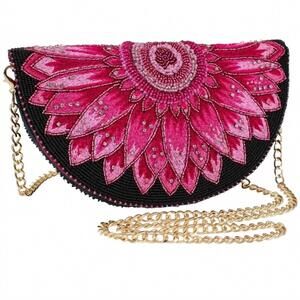 NEW MARY FRANCES flirty‎ crossbody bag in black/pink